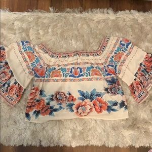 Bell Sleeve Off the Shoulder Top